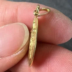 New Pamono French 18k Yellow Gold Medal Pendant, 1920s