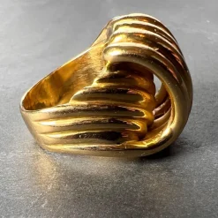 Pamono French 18k Yellow Gold Spring Ring, 1950s><noscript><img width=