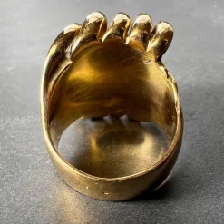 Pamono French 18k Yellow Gold Spring Ring, 1950s><noscript><img width=