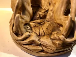 Sale Pamono French L'Affut Art Deco Sculpture of Lions by A. Martinez, Paris 1924