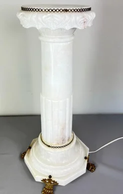 Pamono French Lighting Column Mounted on Brass Paws> Pedestals And Columns