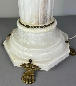 Pamono French Lighting Column Mounted on Brass Paws><noscript><img width=