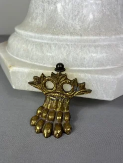 Pamono French Lighting Column Mounted on Brass Paws><noscript><img width=