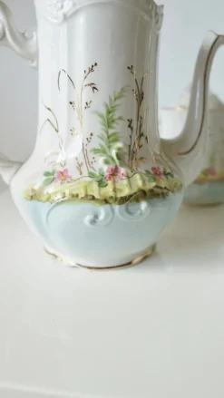 Pamono French Limoges Porcelain Coffee Pot by Barny Rigoni & Langle, 1920s> Coffee & Tea Service