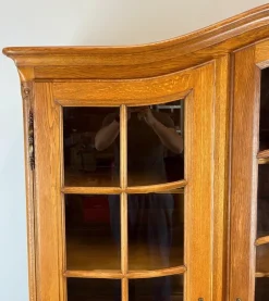 Pamono French Louis XIV Style Oak Display Bookcase><noscript><img width=