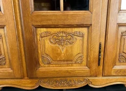 Pamono French Louis XIV Style Oak Display Bookcase><noscript><img width=