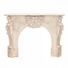 Pamono French Louis XV Style White Marble Fireplace with Cupids, 1800s> Fireplaces And Mantels