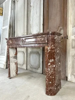 Pamono French Louis XVI Marble Fireplace, 1880s><noscript><img width=