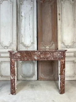 Pamono French Louis XVI Marble Fireplace, 1880s><noscript><img width=