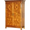 Pamono French Louis XVI Parquetry Burr Walnut Panelled Wardrobe> Cabinets & Wardrobes
