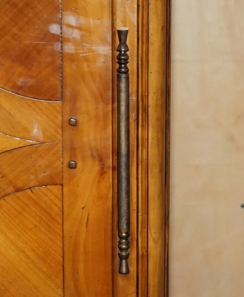 Pamono French Louis XVI Parquetry Burr Walnut Panelled Wardrobe> Cabinets & Wardrobes