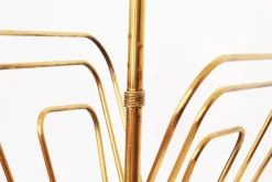 Pamono French Magazine Rack in Brass and Wood attributed to Jacques Adnet, 20th Century><noscript><img width=