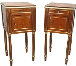 Pamono French Mahogany Bedside Tables, 1870s, Set of 2> Nightstands