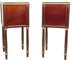 Pamono French Mahogany Bedside Tables, 1870s, Set of 2><noscript><img width=