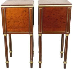 Pamono French Mahogany Bedside Tables, 1870s, Set of 2><noscript><img width=
