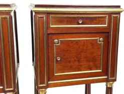 Pamono French Mahogany Bedside Tables, 1870s, Set of 2><noscript><img width=