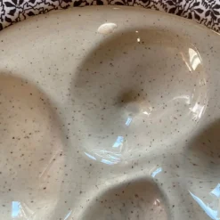 Pamono French Majolica Oyster Plates from Saint Clément, 1960s, Set of 4><noscript><img width=