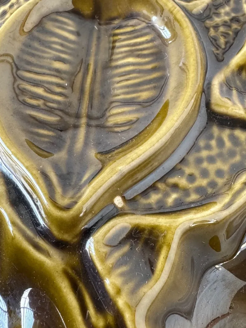 Pamono French Majolica Oyster Plate from St. Clement, France, 1970s