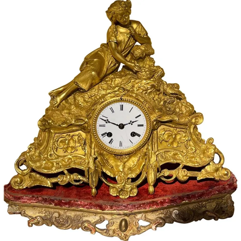 Outlet Pamono French Mantel Clock / Pendulum Clock, 1870s / 80s