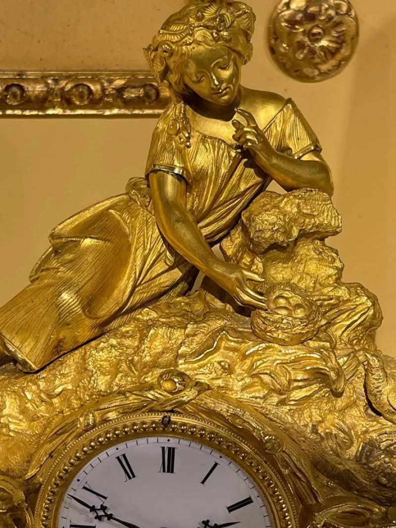 Outlet Pamono French Mantel Clock / Pendulum Clock, 1870s / 80s