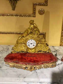 Outlet Pamono French Mantel Clock / Pendulum Clock, 1870s / 80s