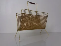 Pamono French Metal Magazine Rack, 1960s> Magazine Racks