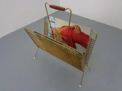 Pamono French Metal Magazine Rack, 1960s><noscript><img width=