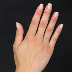 Pamono French Modern Diamonds Ring in 18 Karat White Gold> Rings