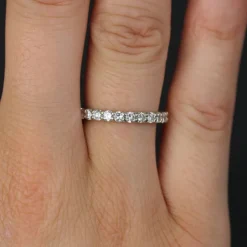 Pamono French Modern Diamonds Ring in 18 Karat White Gold><noscript><img width=
