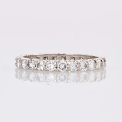 Pamono French Modern Diamonds Ring in 18 Karat White Gold><noscript><img width=