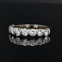 Pamono French Modern Wedding Ring in 18K White Gold with Brilliant-Cut Diamonds><noscript><img width=