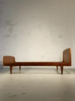 Pamono French Modernist Single Bed by Roger Landault, 1950s> Beds & Bedroom Sets