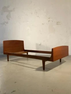 Pamono French Modernist Single Bed by Roger Landault, 1950s><noscript><img width=
