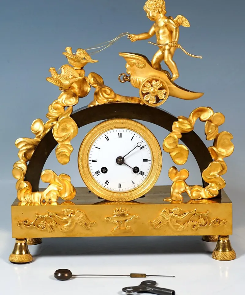Pamono French Museum Ormolu Mantle Clock, Paris, 1820> Clocks