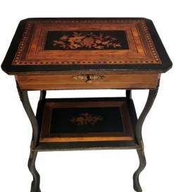 Clearance Pamono French Napoleon III Style Dressing Table with Mirror and Faux Drawer, 1850s