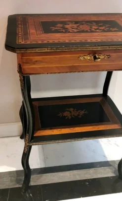 Clearance Pamono French Napoleon III Style Dressing Table with Mirror and Faux Drawer, 1850s