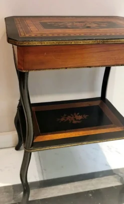 Clearance Pamono French Napoleon III Style Dressing Table with Mirror and Faux Drawer, 1850s