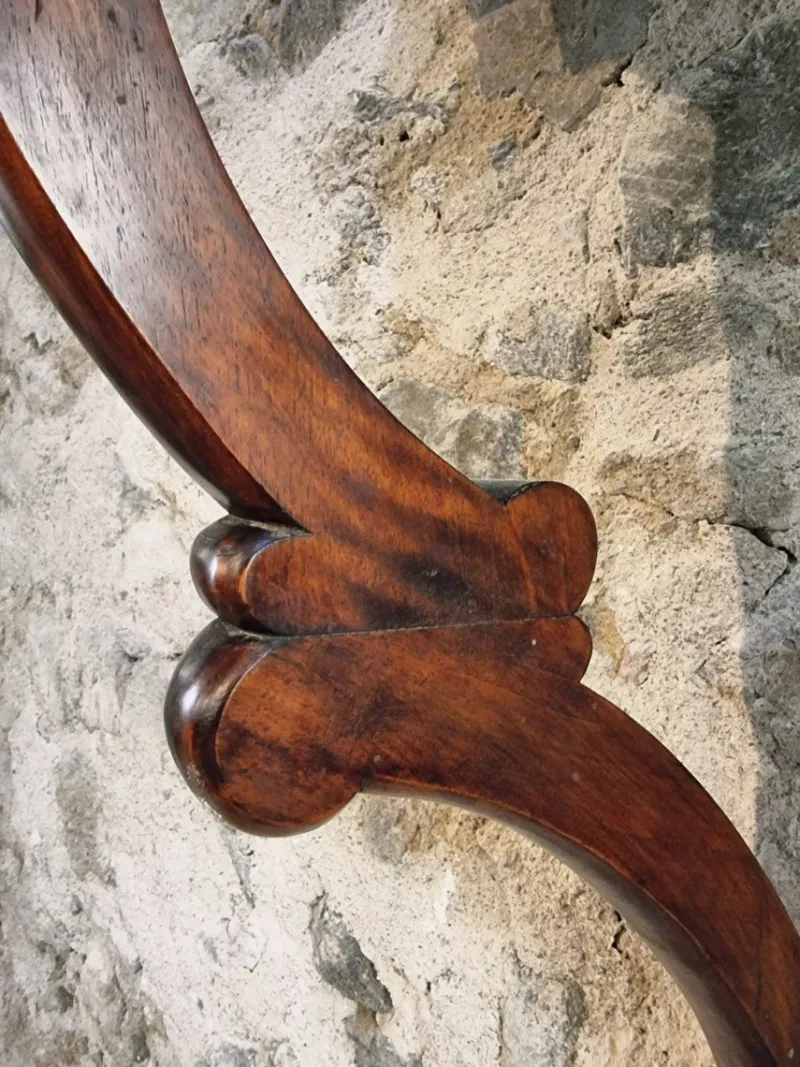 Pamono French Napoleon III Wall Console Table in Mahogany, 1800s