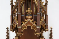 Discount Pamono French Neo-Gothic Polychrome and Gilt Wooden Church Steeple with Niche for Saint Statue, 1800s