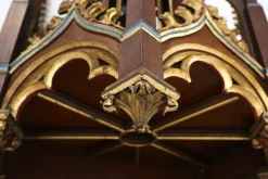 Discount Pamono French Neo-Gothic Polychrome and Gilt Wooden Church Steeple with Niche for Saint Statue, 1800s