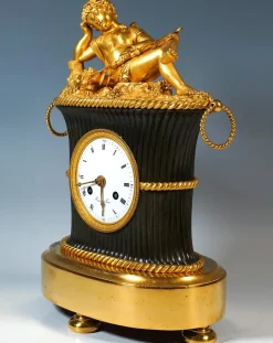Pamono French Ormolu Mantel Clock, L'Angelot Endormi, Reiche, Paris, 1820><noscript><img width=