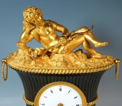 Pamono French Ormolu Mantel Clock, L'Angelot Endormi, Reiche, Paris, 1820><noscript><img width=
