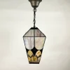 Pamono French Outdoor Lantern in Amber Glass, 1950s> Garden Lighting