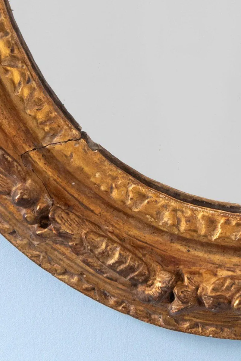 Outlet Pamono French Oval Gilt Gesso Mirror, 18th Century
