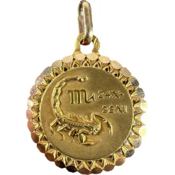 Discount Pamono French Perroud Large Scorpio Zodiac Starsign 18k Yellow Gold Charm Pendant, 1930s