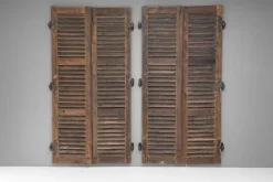 Best Pamono French Pine Shutters, 1850s, Set of 4