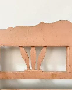 Sale Pamono French Pink Settle Bench, Early 20th Century