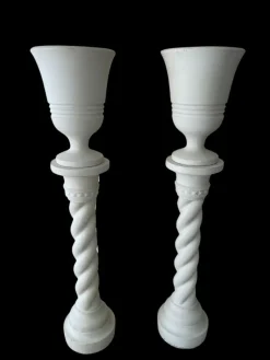 Hot Pamono French Plaster Columns and Illuminated Basins by J.C Moreux, 1940s, Set of 2