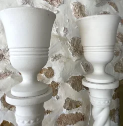 Hot Pamono French Plaster Columns and Illuminated Basins by J.C Moreux, 1940s, Set of 2
