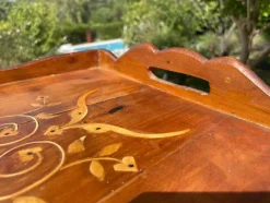 Sale Pamono French Platter in Wood Marquetry Made